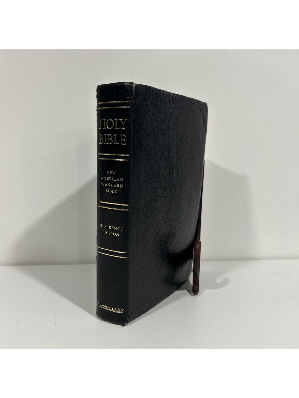 NASB Classic Reference Bible 1999 Zondervan Genuine Leather Black Red Letter